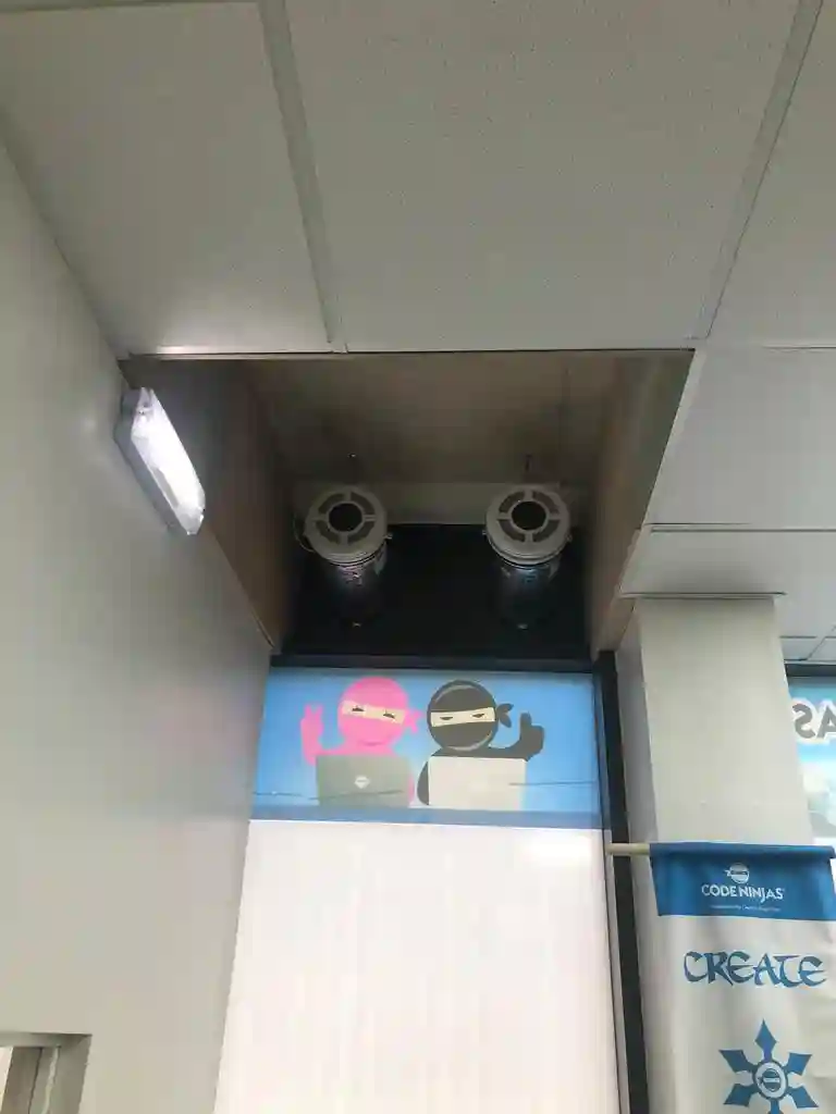 Prana MVHR heat recovery ventilation unit classroom interior children education London