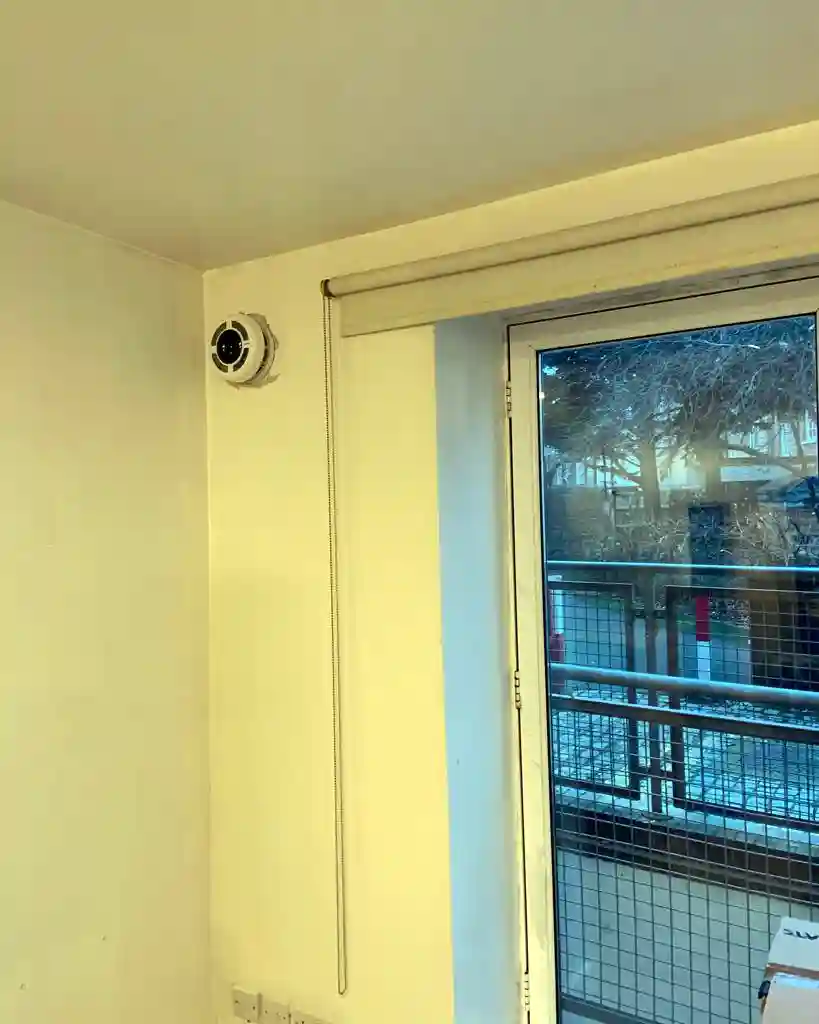 Completed Prana MVHR installation on interior wall